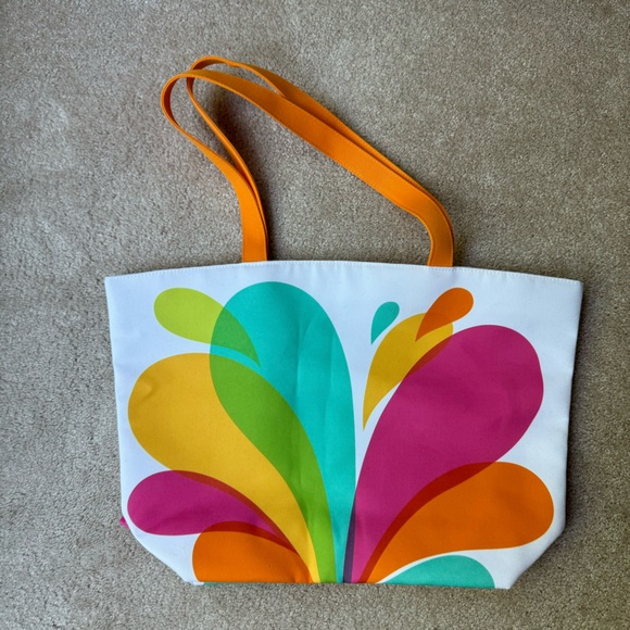 Clinique Canvas Tote Bag in Vibrant Splash Pattern - New, never used! - Picture 8 of 9